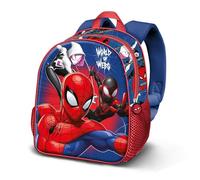Marvel Spiderman Word-Mochila Basic, Azul 30 x 38 cm, Capacidad 13 L