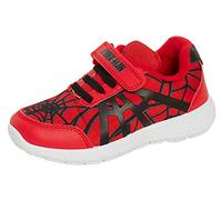 Marvel Spiderman - Zapatillas deportivas para niños, diseño de Vengadores, fáciles de sujetar, Red, 12 UK Child