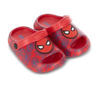 Marvel Spiderman - Zuecos de EVA para niños, con puntera abierta, moldeados, para niños y niñas, con Spiderman, Capitán América y Ironman, Rojo -, 7 Little Kid