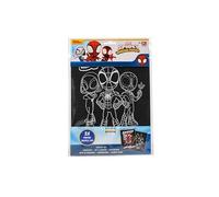 Marvel Spidey and his Amazing Friends - Juego de pinturas para rascar para niños, diseño creativo con 2 pósteres grandes, 26 x 19,5 cm, incluye lápiz rascador de madera, efecto arcoíris, juego de