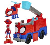 Marvel Spidey and His Amazing Friends, Rescue-Webs, Camión de Bomberos, Figura de acción de 7,6 cm y vehículo de Juguete, Juguetes y Figuras de superhéroes para niños pequeños, A Partir de 3 años