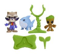 Marvel Spidey and His Amazing Friends, Rescue-Webs Marvel'S Rocket, Groot y Jeff The Land Shark, Set de Figuras de Juguete, Juguetes de superhéroes, Edad: 3+