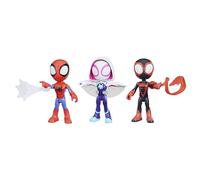 Marvel Spidey and His Amazing Friends - Set de 3 figuras de 10 cm - Incluye 3 accesorios - A partir de 3 años, Exclusivo en Amazon