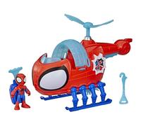 Marvel Spidey and His Amazing Friends, Spidey-Cóptero, Figura de acción de 7,6 cm y vehículo de Juguete