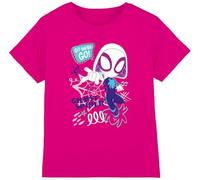 Marvel Spidey & His Amazing Friends Ghost Spider Go Webs Girls T Shirt, Fuchsia Camiseta, Fucsia, 7-8 años para Niñas
