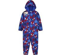 Marvel Spidey Mono Impermeable Niños y Pequeños con Capucha y Cremallera Traje Chubasquero Poncho Superhéroe Forro Polar (3-4 Años, Azul)