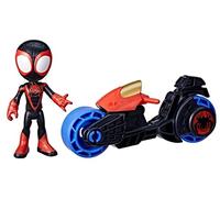 Marvel - spidey y su superequipo - miles morales con motocicleta