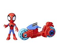 Marvel - Spidey y su superequipo - Figura de Spidey y Motocicleta de Juguete - Juguetes para niños y niñas a Partir de 3 años