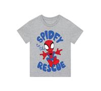 Marvel Spidey y Sus Amigos | Manga Corta Camiseta Spiderman Niño | Verano Ropa Niño | Gris 9-10 años