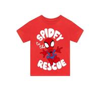 Marvel Spidey y Sus Amigos | Manga Corta Camiseta Spiderman Niño | Verano Ropa Niño | Rojo 3-4 años