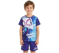 Marvel Spidey y Sus Amigos Pijama Niño 3-8 Años, Conjunto Verano Niño, Camiseta Manga Corta y Pantalón Corto, Regalo Niños (4-5 Años, Azul/Azul Marino Ghost Spider, 1 Paquete)