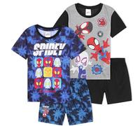 Marvel Spidey y Sus Amigos Pijama Niño 3-8 Años, Pack de 2 Conjunto Verano Niño, Camiseta Manga Corta y Pantalón Corto, Regalo Niños(5-6 Años, Multi Spidey, 2 Paquete)