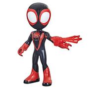 Marvel Spidey y Sus Sorprendentes Amigos Figura Supergrande de Miles Morales: Spider-Man 22,5 cm, Figura de Acción para Preescolar, Juguete para Niños a Partir de 3 Años