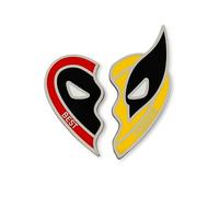 Marvel Studios Deadpool & Wolverine "Best Friends" - Juego de pines esmaltados de 2 piezas | Accesorios de insignia para cordón, mochila, ropa