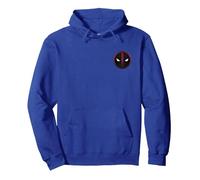 Marvel Studios Deadpool & Wolverine Corner Deadpool Symbol Sudadera con Capucha, Unisex para Adultos, Azul Real, L