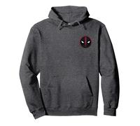Marvel Studios Deadpool & Wolverine Corner Deadpool Symbol Sudadera con Capucha, Unisex para Adultos, Jaspeado Oscuro, S