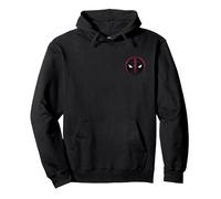 Marvel Studios Deadpool & Wolverine Corner Deadpool Symbol Sudadera con Capucha, Unisex para Adultos, Negro, L