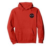 Marvel Studios Deadpool & Wolverine Corner Deadpool Symbol Sudadera con Capucha, Unisex para Adultos, Rojo, S