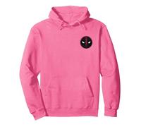 Marvel Studios Deadpool & Wolverine Corner Deadpool Symbol Sudadera con Capucha, Unisex para Adultos, Rosa Brillante, S