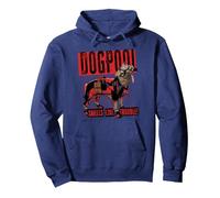 Marvel Studios Deadpool & Wolverine Dogpool Smells Trouble Sudadera con Capucha, Unisex para Adultos, Azul Marino, S