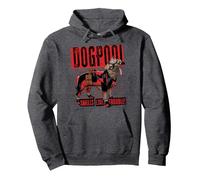 Marvel Studios Deadpool & Wolverine Dogpool Smells Trouble Sudadera con Capucha, Unisex para Adultos, Jaspeado Oscuro, M