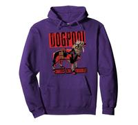 Marvel Studios Deadpool & Wolverine Dogpool Smells Trouble Sudadera con Capucha, Unisex para Adultos, Morado, L