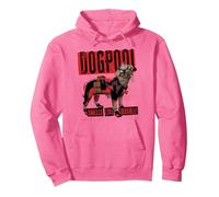 Marvel Studios Deadpool & Wolverine Dogpool Smells Trouble Sudadera con Capucha, Unisex para Adultos, Rosa Brillante, L