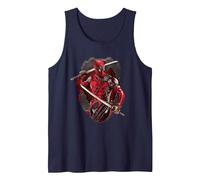 Marvel Studios Deadpool & Wolverine Merc with Katanas Camiseta sin Mangas, Hombre, Azul Marino, S