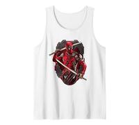 Marvel Studios Deadpool & Wolverine Merc with Katanas Camiseta sin Mangas, Hombre, Blanco, S