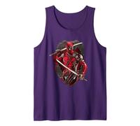 Marvel Studios Deadpool & Wolverine Merc with Katanas Camiseta sin Mangas, Hombre, Morado, L