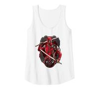 Marvel Studios Deadpool & Wolverine Merc with Katanas Camiseta sin Mangas, Mujer, Blanco, S