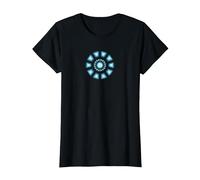Marvel Studios Iron Man Tony Stark ARC Reactor Classic Camiseta, Mujer, Negro, XS