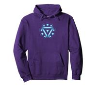 Marvel Studios Iron Man Tony Stark ARC Reactor Sudadera con Capucha, Unisex para Adultos, Morado, L