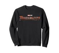 Marvel Studios Thunderbolts MCU Movie Logo Sudadera, Unisex para Adultos, Negro, XXL