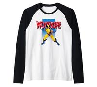 Marvel Studios X-Men '97 Wolverine Intro Pose & Logo Camiseta Manga Raglan