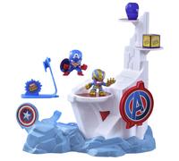 Marvel Stunt Squad Tower Smash Playset Captain America vs. Thanos de 1.5 pulgadas Sper Hero Hero Figuras Juguetes Marvel para nios de 4 aos y arri