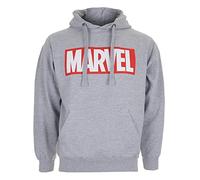 Marvel Sudadera con Capucha Comics Core Logo P/O para Hombre, Gris (Gris Deportivo), Talla XXL UK