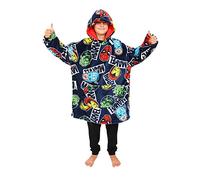 Marvel Sudadera con capucha de los Vengadores, manta de forro polar de gran tamaño para niños, azul, azul, Talla única