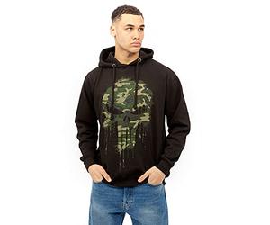 MARVEL Sudadera con Capucha Punisher Skull Camo para Hombre, Negro, XXL