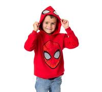 Marvel Sudadera con Capucha Spiderman Boys | Sudadera con Capucha gráfica de superhéroes para niños en Rojo | Regalo de mercancía de Arte de Personajes de cómic