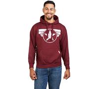 Marvel Sudadera con Capucha y Logotipo del Capitán América para Hombre, Rojo Burdeos, Talla XXL UK