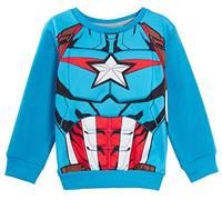 Marvel - Sudadera de forro polar para niños, diseño de Capitán América Azul azul 10 años