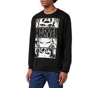 Marvel Sudadera Ligera Hero Eyes para Hombre, Negra, Talla XXL del Reino Unido