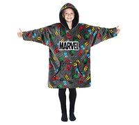 Marvel Sudadera Niño, Batamanta Corta con Capucha De Avengers, Manta para Niños con Mangas De Los Vengadores con Iron Man, Spiderman, Capitán América Y Hulk