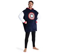 Marvel Sudadera Oversize Hombre Avengers Capitan America Thor Black Panther(Azul Marino/Rojo), Talla única