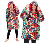 Marvel Sudadera Oversize Hombre Avengers Capitan America Thor Black Panther(Multicolor), Talla única