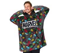 Marvel Sudadera Oversize Hombre - Sudaderas Polares Hombre (Gris AOP)