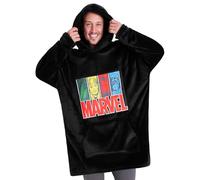 Marvel Sudadera Oversize Hombre - Sudaderas Polares Hombre (Negro)
