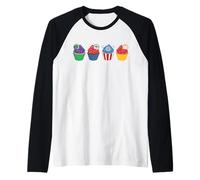 Marvel Super Heroes Avengers Cupcakes Birthday Party Gift Camiseta Manga Raglan