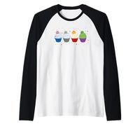 Marvel Super Heroes Avengers Icon Birthday Party Cupcakes Camiseta Manga Raglan